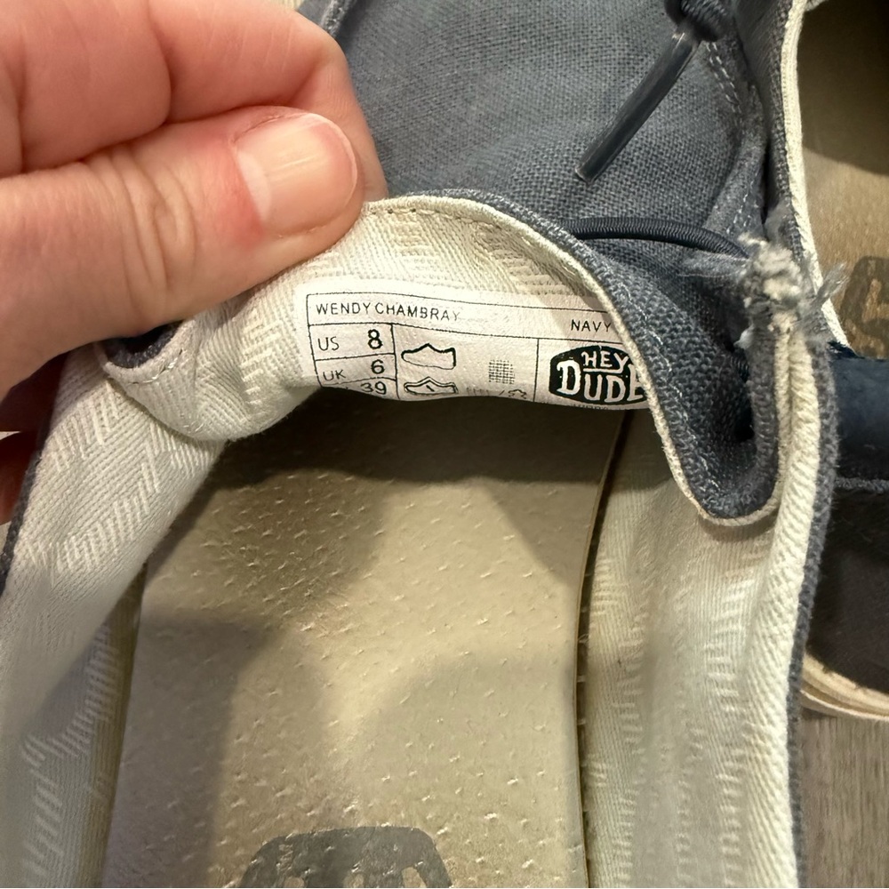 Hey Dude Slip Ons in Dark Blue - Picture 2 of 3